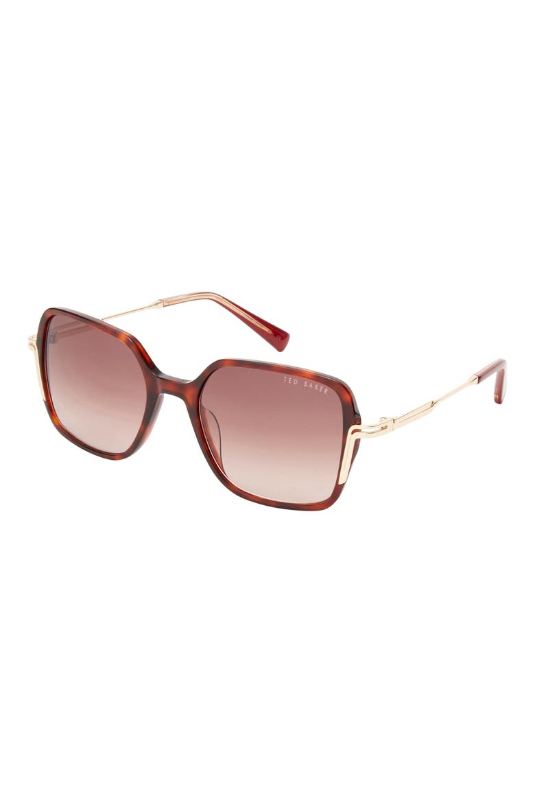 55mm Square Sunglasses, Alternate, color, TORTOISE