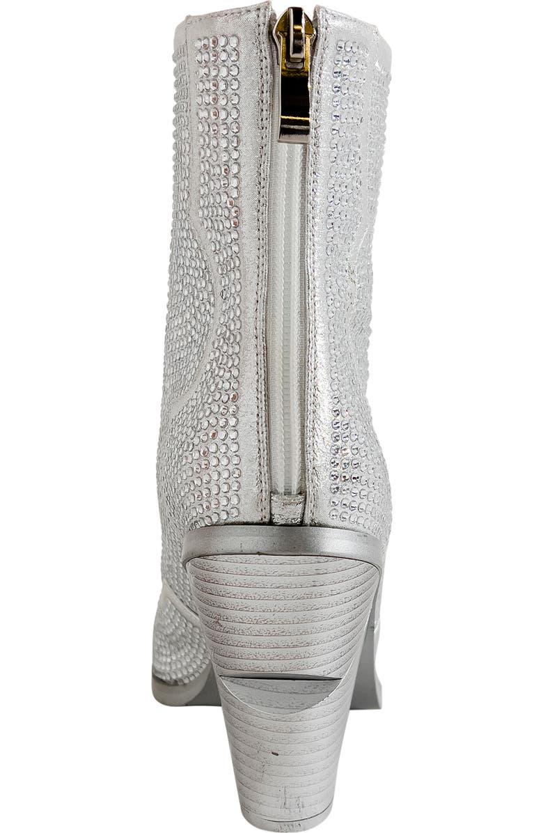 AZALEA WANG Soulard Rhinestone Western Bootie, Alternate, color,