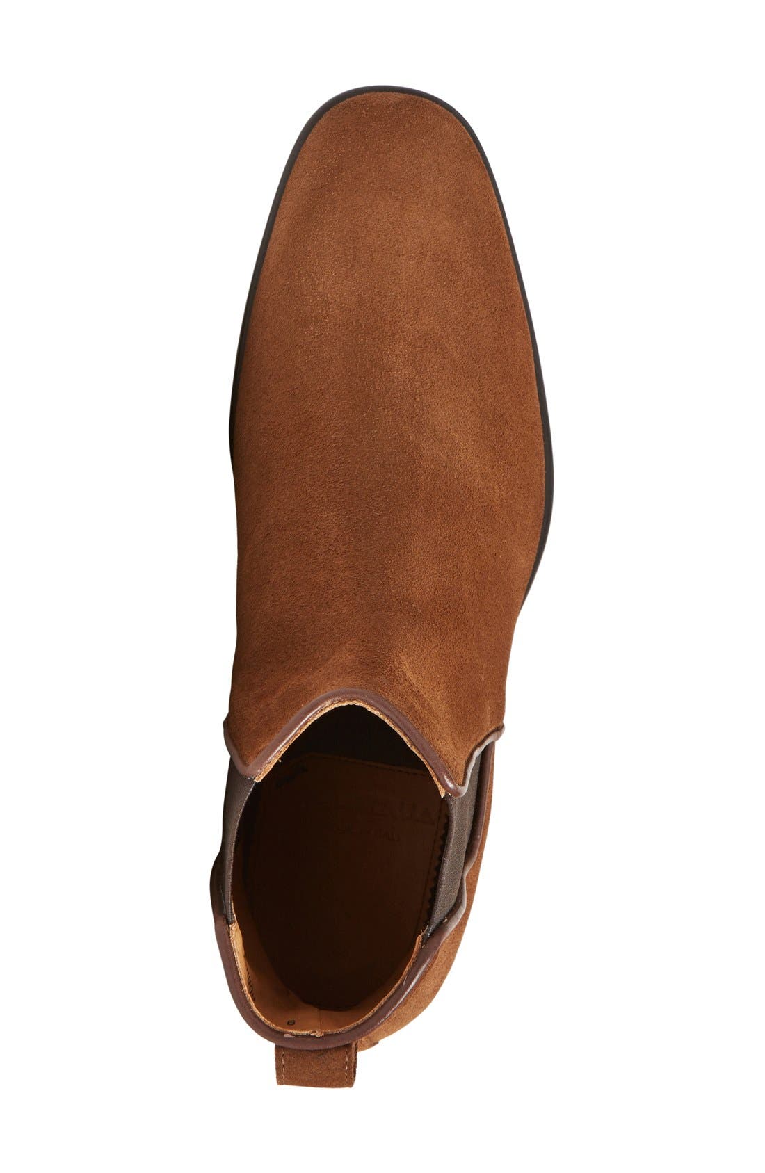 'Adrian' Water Resistant Chelsea Boot, Alternate, color, MEDIUM BROWN SUEDE