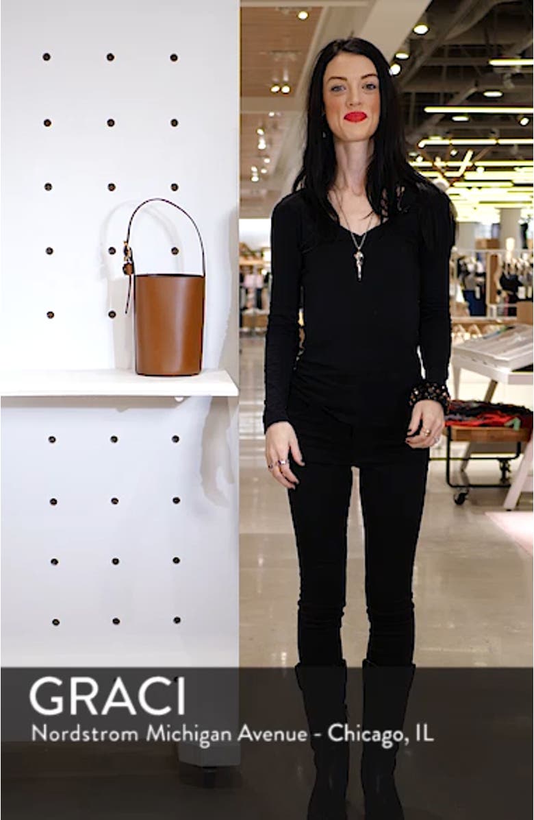 Small Leather Bucket Bag, sales video thumbnail