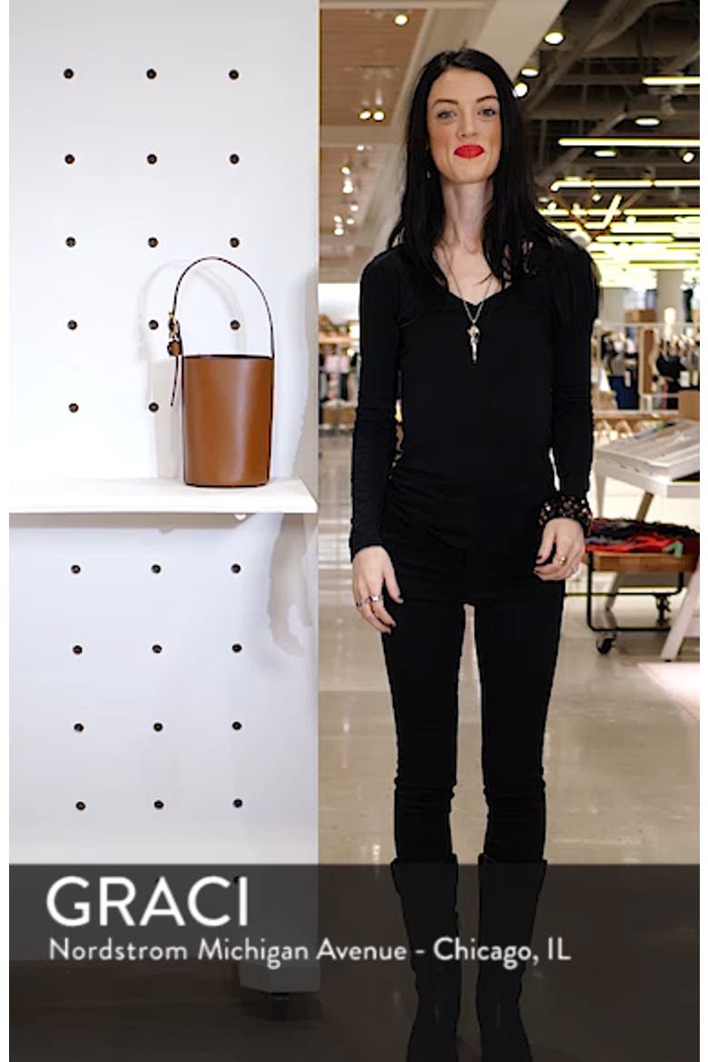 Small Leather Bucket Bag video