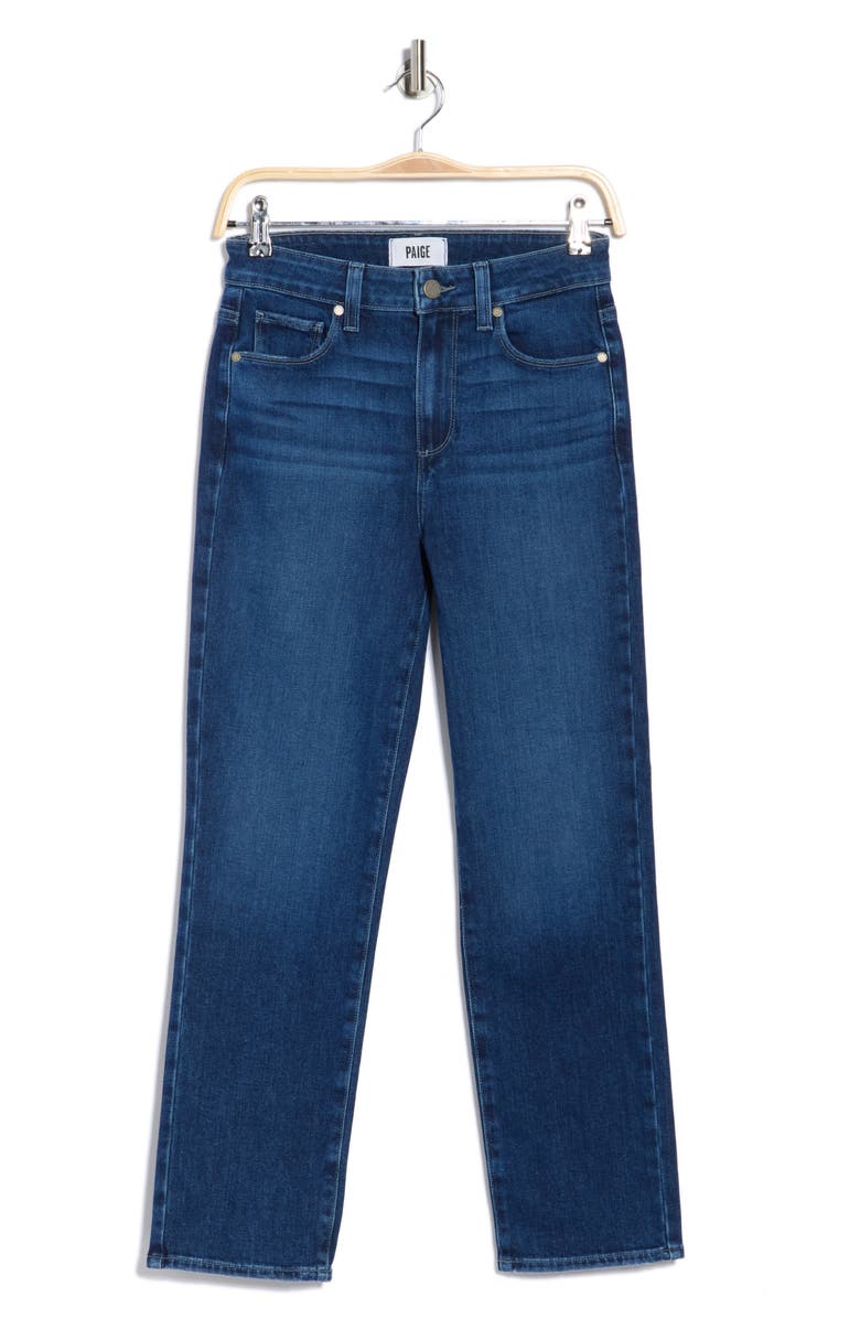 PAIGE Sarah High Waist Ankle Straight Leg Jeans, Alternate, color, Rue