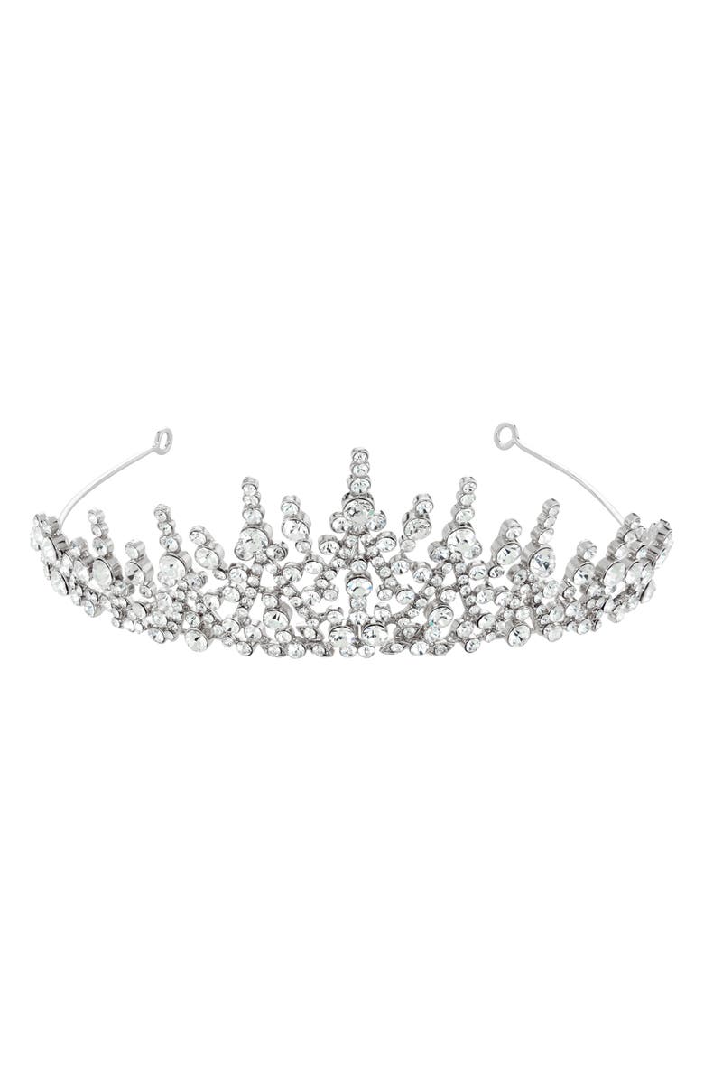 Brides & Hairpins Matea Crystal Crown, Main, color, Silver