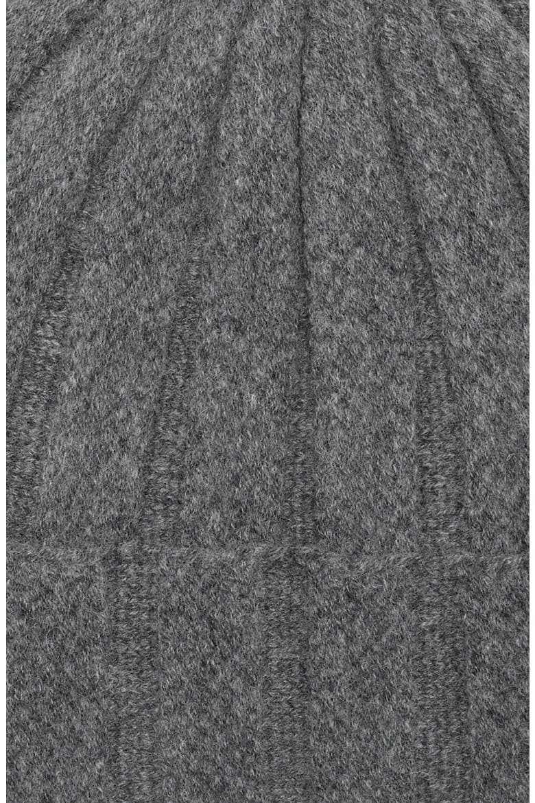 Wool & Cashmere Rib Beanie, Alternate, color, GREY