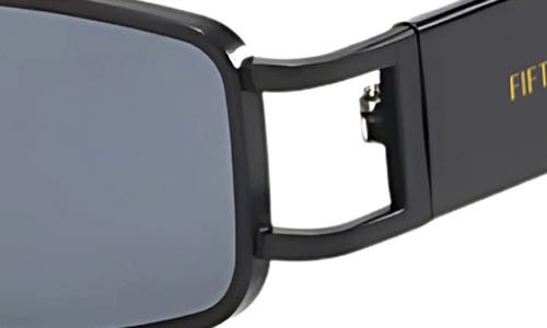 Fifth & Ninth Inez 55mm Rectangular Sunglasses In Black/black
