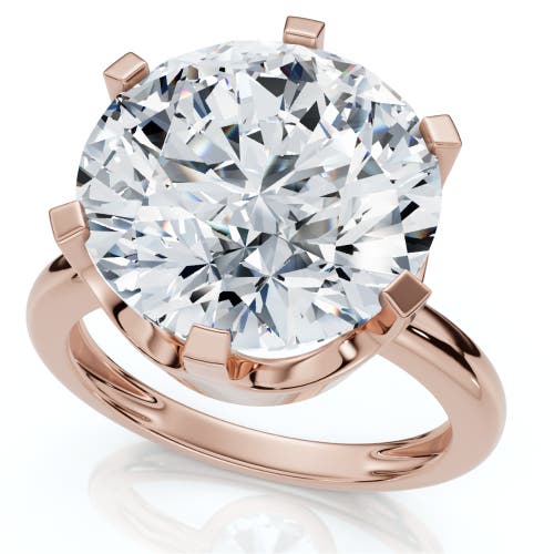 Bliss Diamond Certfied 6ct Diamond Engagement Ring Solitaire 14k Gold Lab Grown In 14k Rose Gold