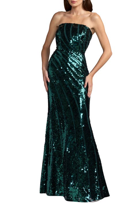 Strapless Sequin Mermaid Gown