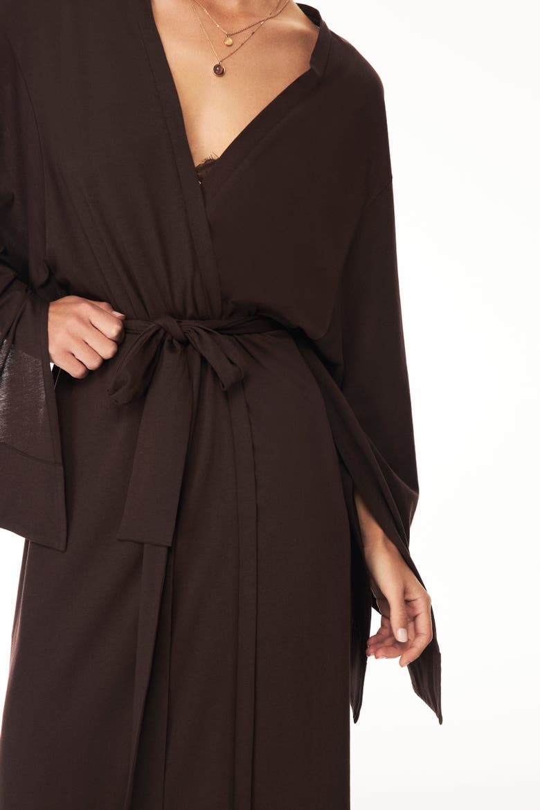 Lune Kaftan Robe, Alternate, color, Brown