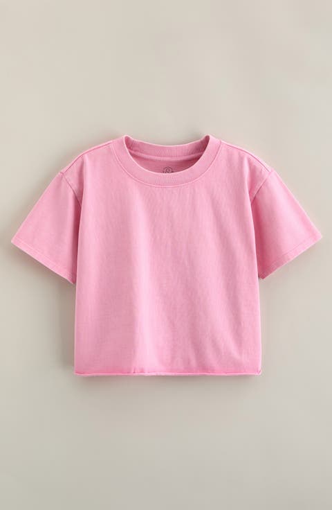 Kids' Crop Cotton T-Shirt (Big Kid)