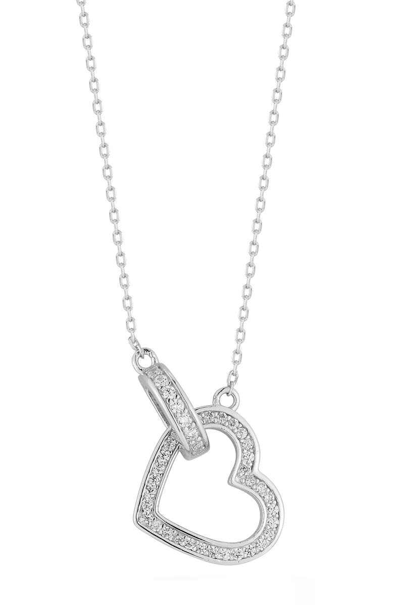 GLAZE JEWELRY Ring & Heart Necklace, Main, color, Silver