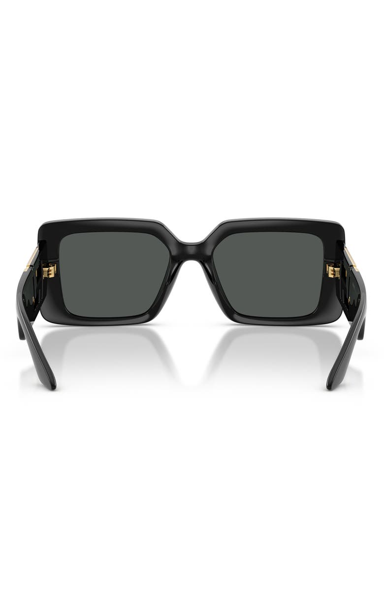 Versace 55mm Square Sunglasses, Alternate, color, Black / Dark Grey