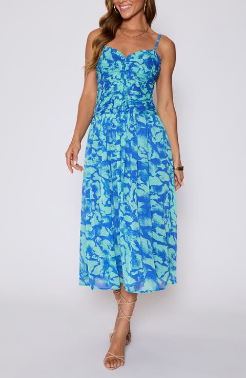 Esperanze Ruched Floral Drop Waist Dress (Nordstrom Exclusive)