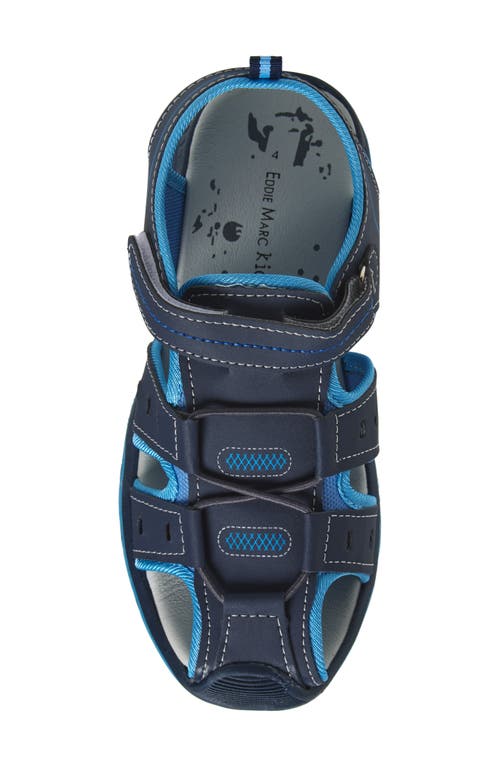 Extreme By Eddie Marc Kids' Woven Sandal In Blue