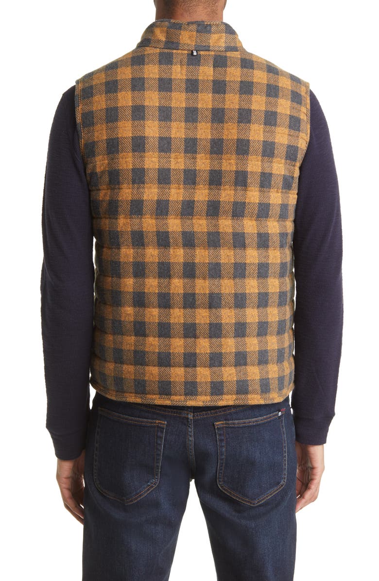Stone Rose Plaid Quilted Vest, Alternate, color, Camel