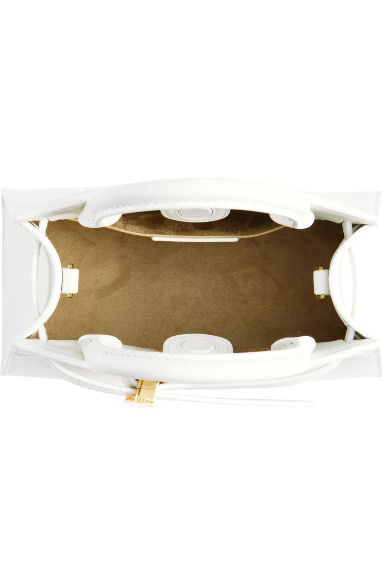 Veronica Beard Mini Dash Leather Top Handle Bag, Alternate, color, Off White