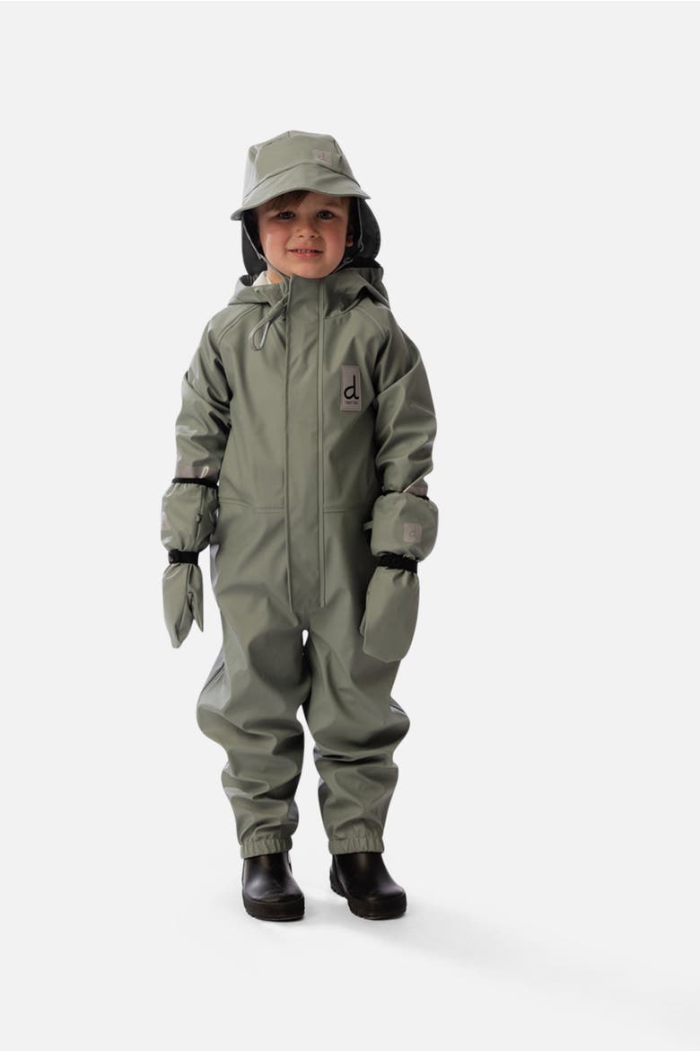 Rain Reflective Full Zip One Piece, Alternate, color, Sage Green