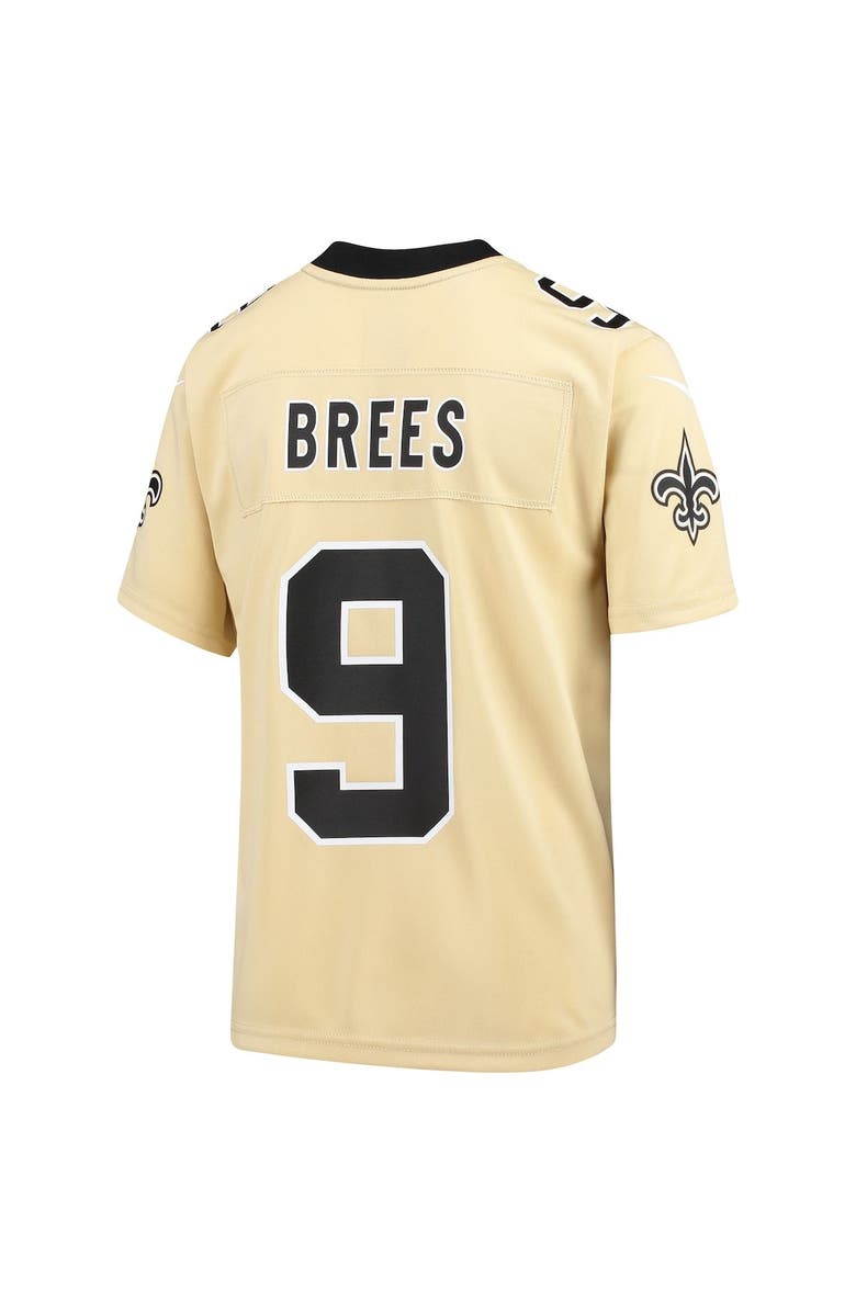 Nike Youth Nike Drew Brees Gold New Orleans Saints Inverted Game Jersey, Alternate, color, 