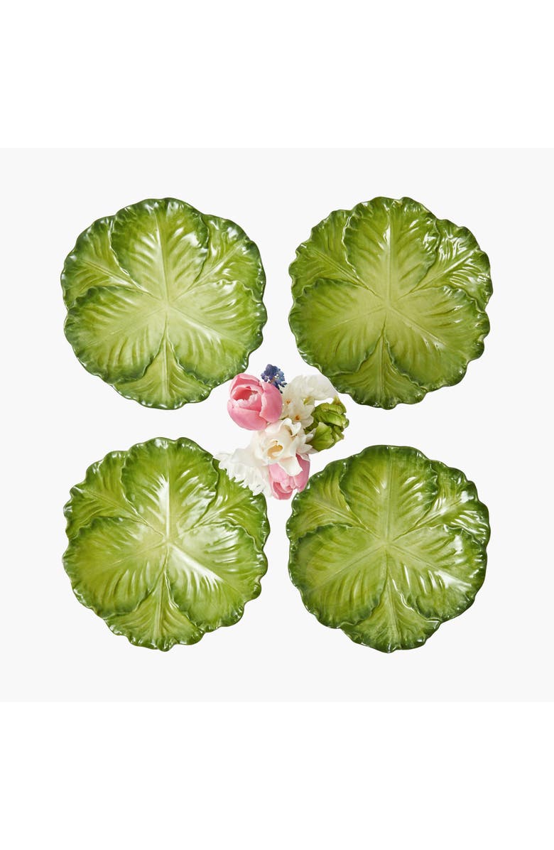 Mrs. Alice Serena Cabbage Starter Plates, Main, color, Green