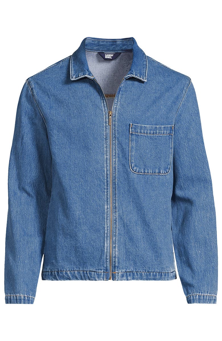 Lands' End Lightweight Full Zip Jacket, Alternate, color, Stone Wash
