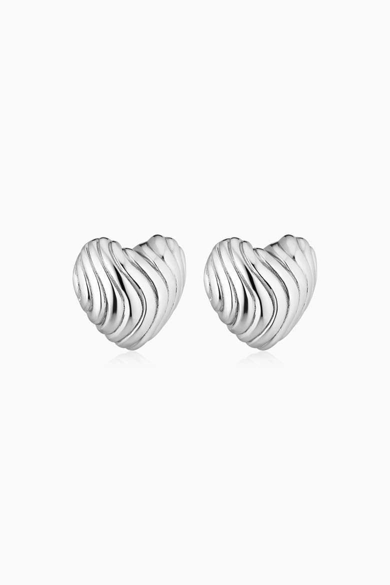 Sterling Silver Love Language Studs, Alternate, color, Silver