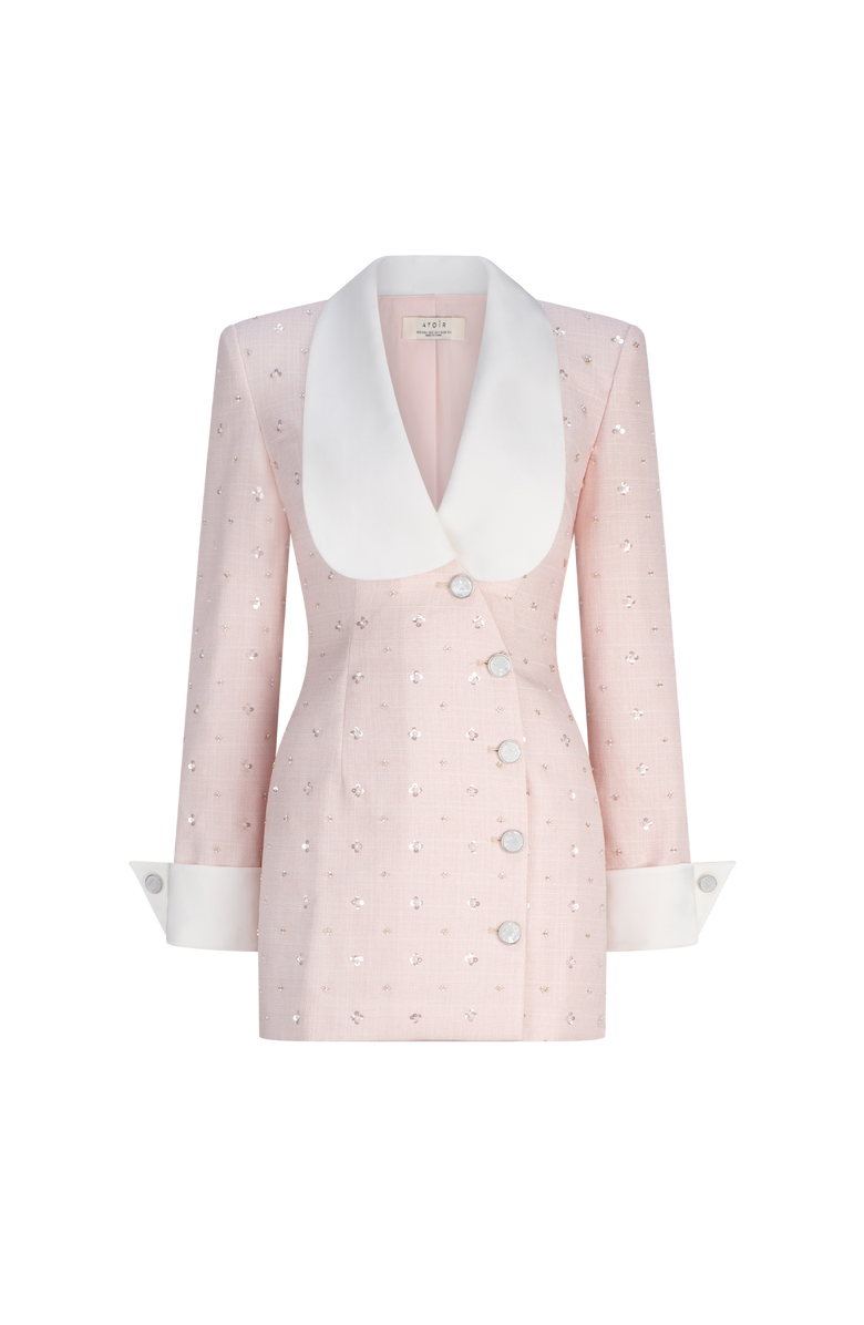 AtoÌr Magda Blazer Dress, Alternate, color, Pink/White