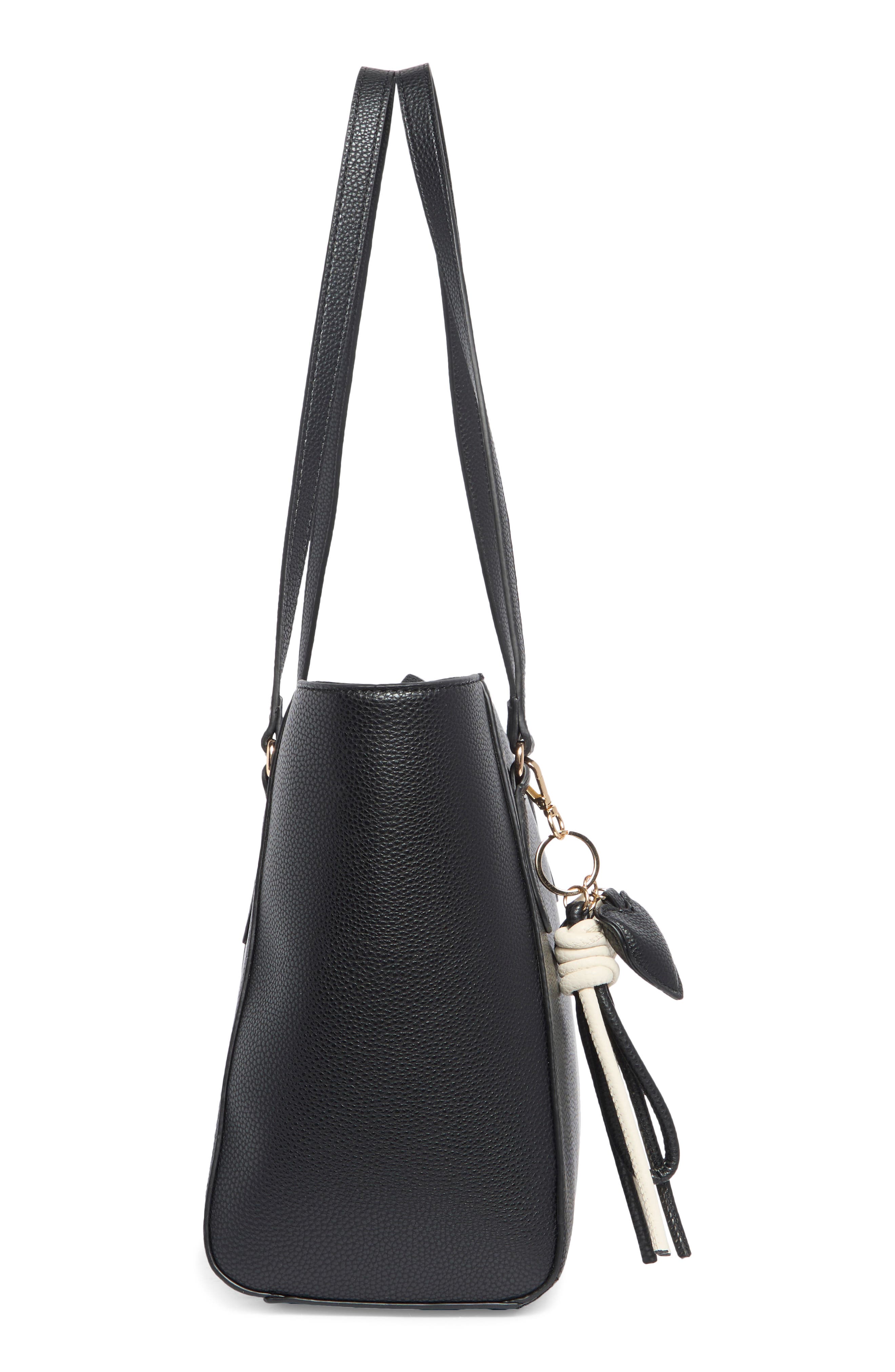 Nanette Lepore Three Piece Tote, Baguette & Card Wallet Set, Alternate, color, Black - Rice