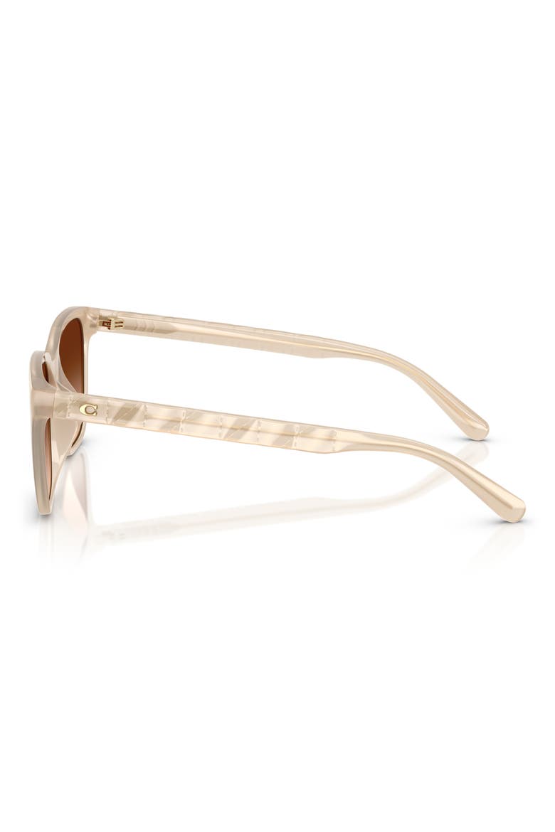 56mm Square Sunglasses, Alternate, color, MILKY COCONUT / BROWN GRADIENT