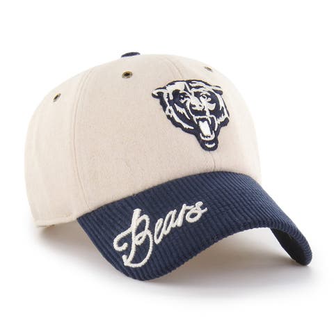 Women's '47 Natural/Navy Chicago Bears Rope Script Clean Up Adjustable Hat