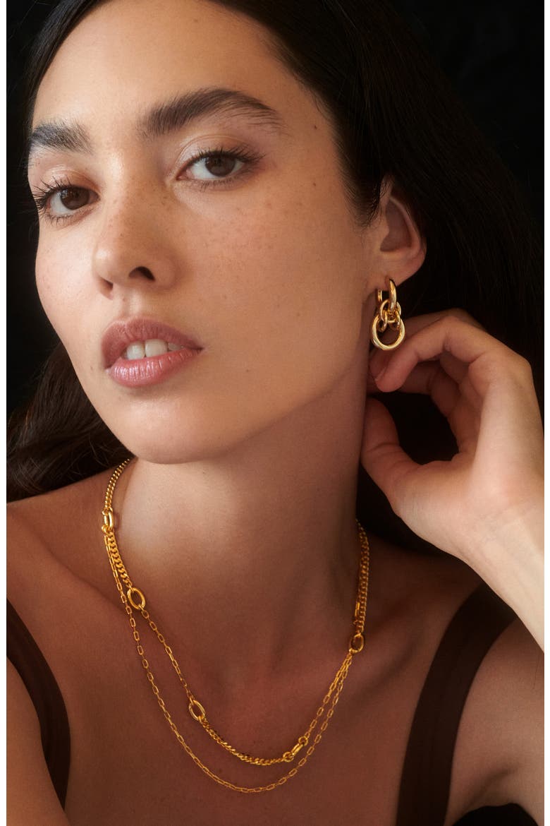 Dual Chain Necklace, Alternate, color, GOLD