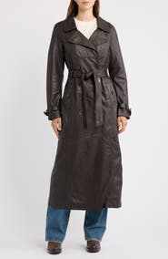 Frye Leather Trench Coat