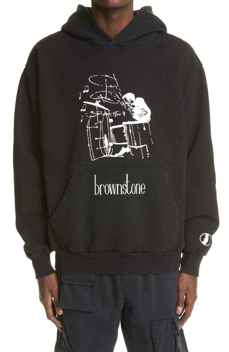 Brownstone Giant Steps Graphic Hoodie, Alternate, color, Washed Black