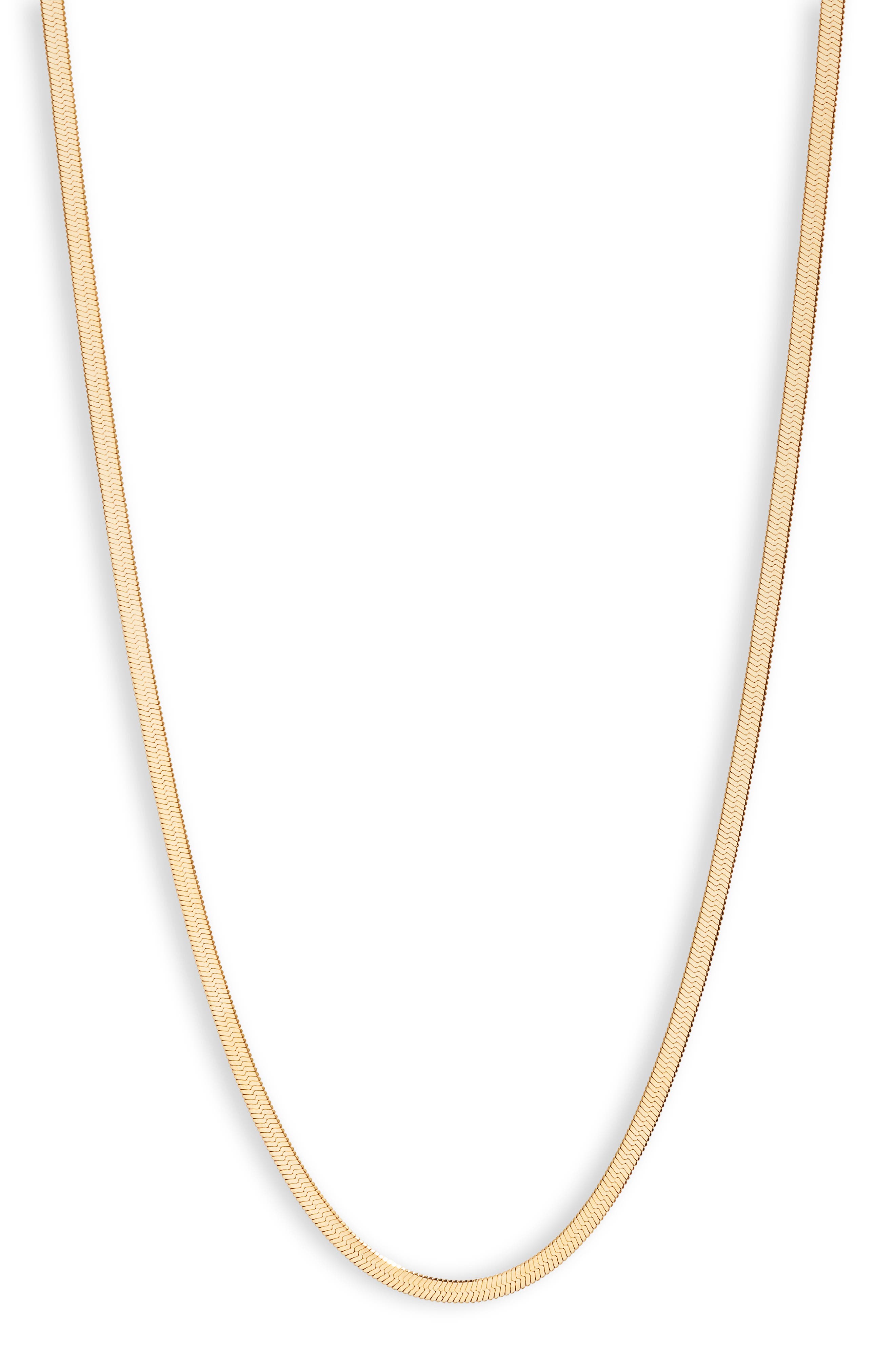 Jenny Bird Zeina Slim Chain Necklace in High Polish Gold 