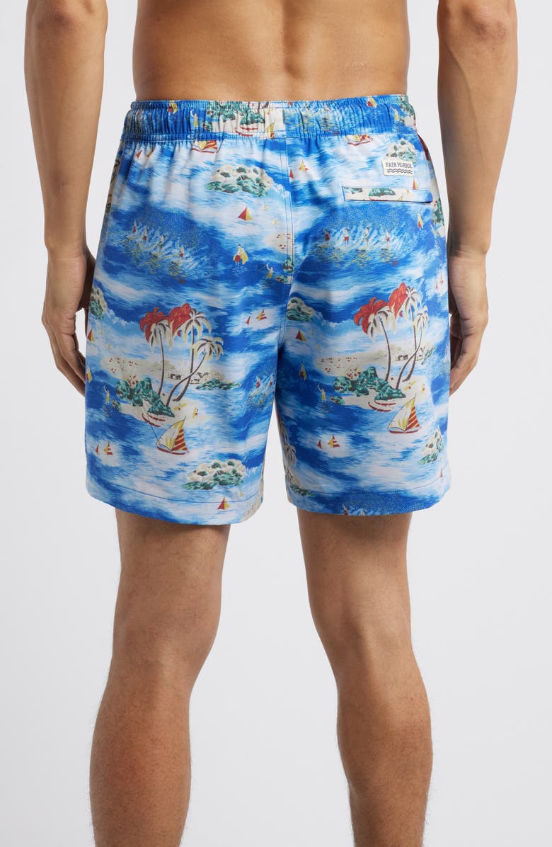 Fair Harbor The Bayberry Water Repellent Swim Trunks, Alternate, color, Surf Days