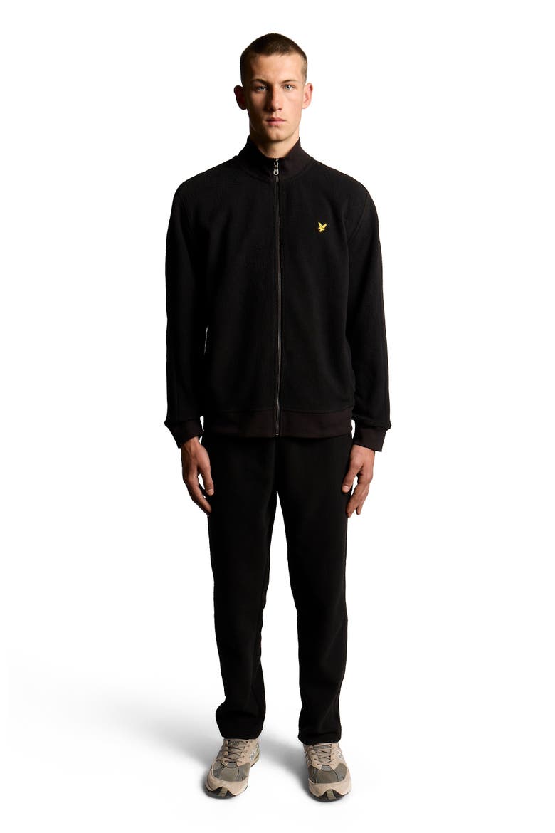 Long Sleeve Polar Fleece Track Jacket, Main, color, Jet Black