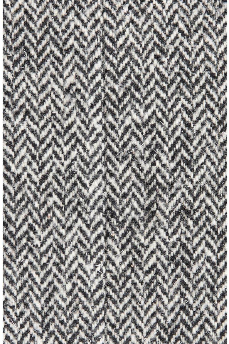Chevron Virgin Wool Blend Jacket, Alternate, color, IVORY/ BLACK