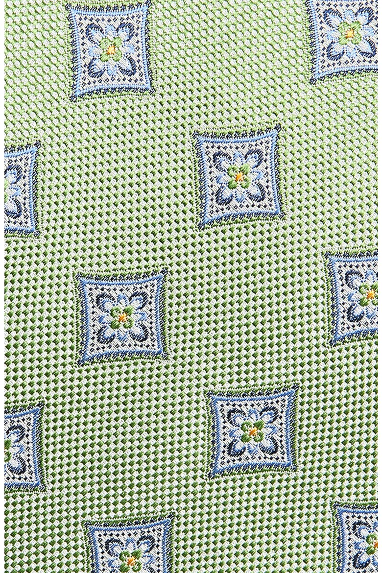 Check Jacquard Silk Tie, Alternate, color, GREEN