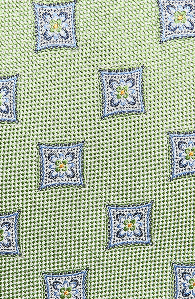 Nordstrom Check Jacquard Silk Tie, Alternate, color, Green