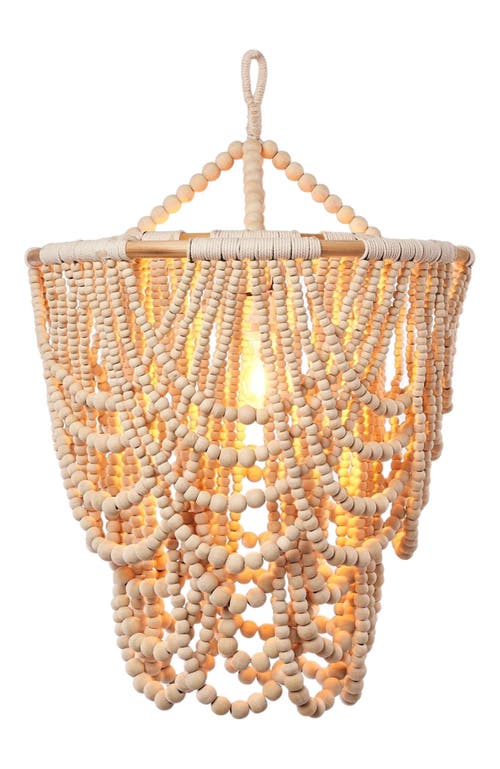 The Artisan & Company Natural Wood Beaded 30 in. Chandelier  product