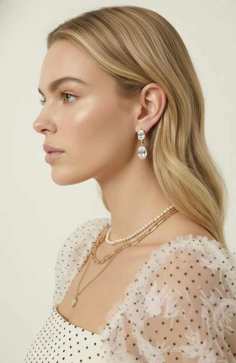 Modenaire Embroidered Puff Sleeve Square-Neck Midi Dress, Alternate, color,