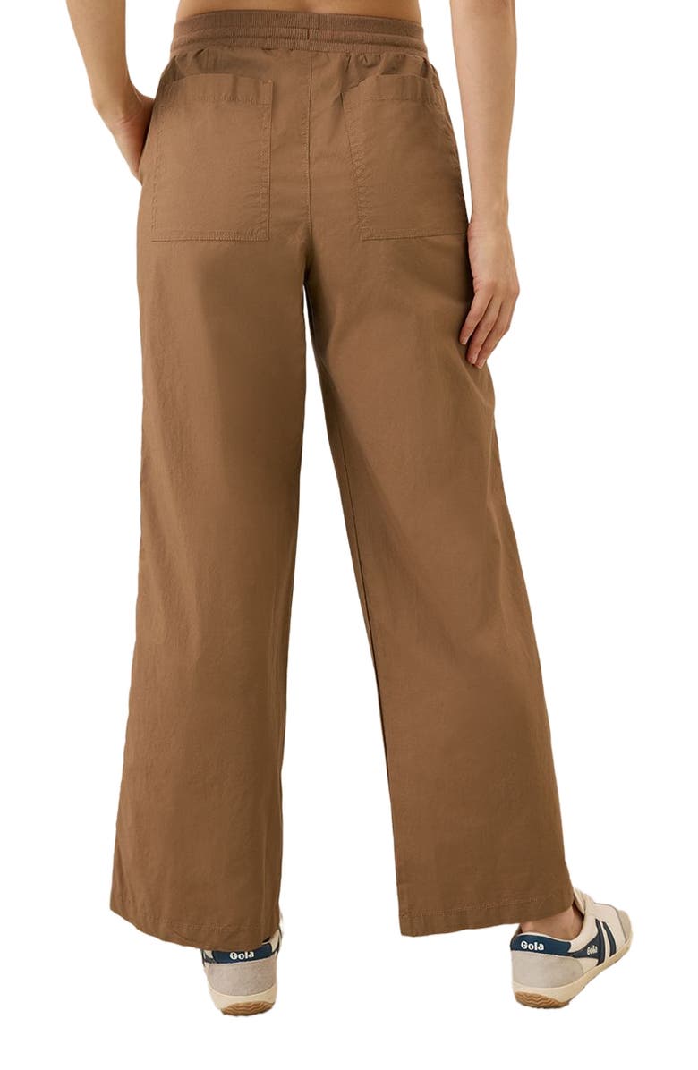 Pact Organic Cotton Monterey Poplin Wide Leg, Alternate, color, Brown Sugar