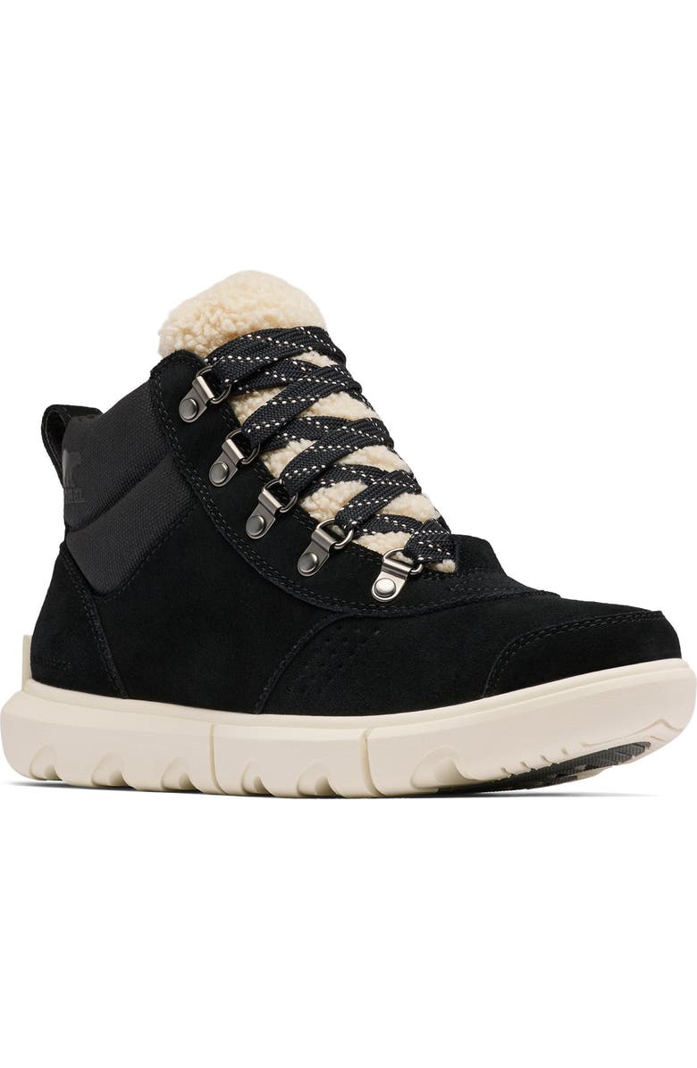 SOREL Explorer Next Genuine Shearling Waterproof Hiking Boot, Main, color,