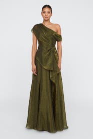 Theia Avalina Organza Lame Gown