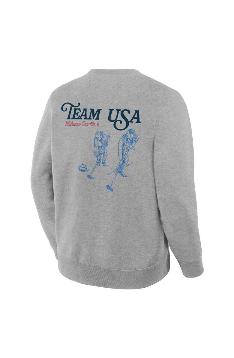 FANATICS Men's Fanatics Heather Gray Team USA Milano Cortina 2026 Winter Olympics Curling Sweatshirt, Alternate, color, Heather Gray