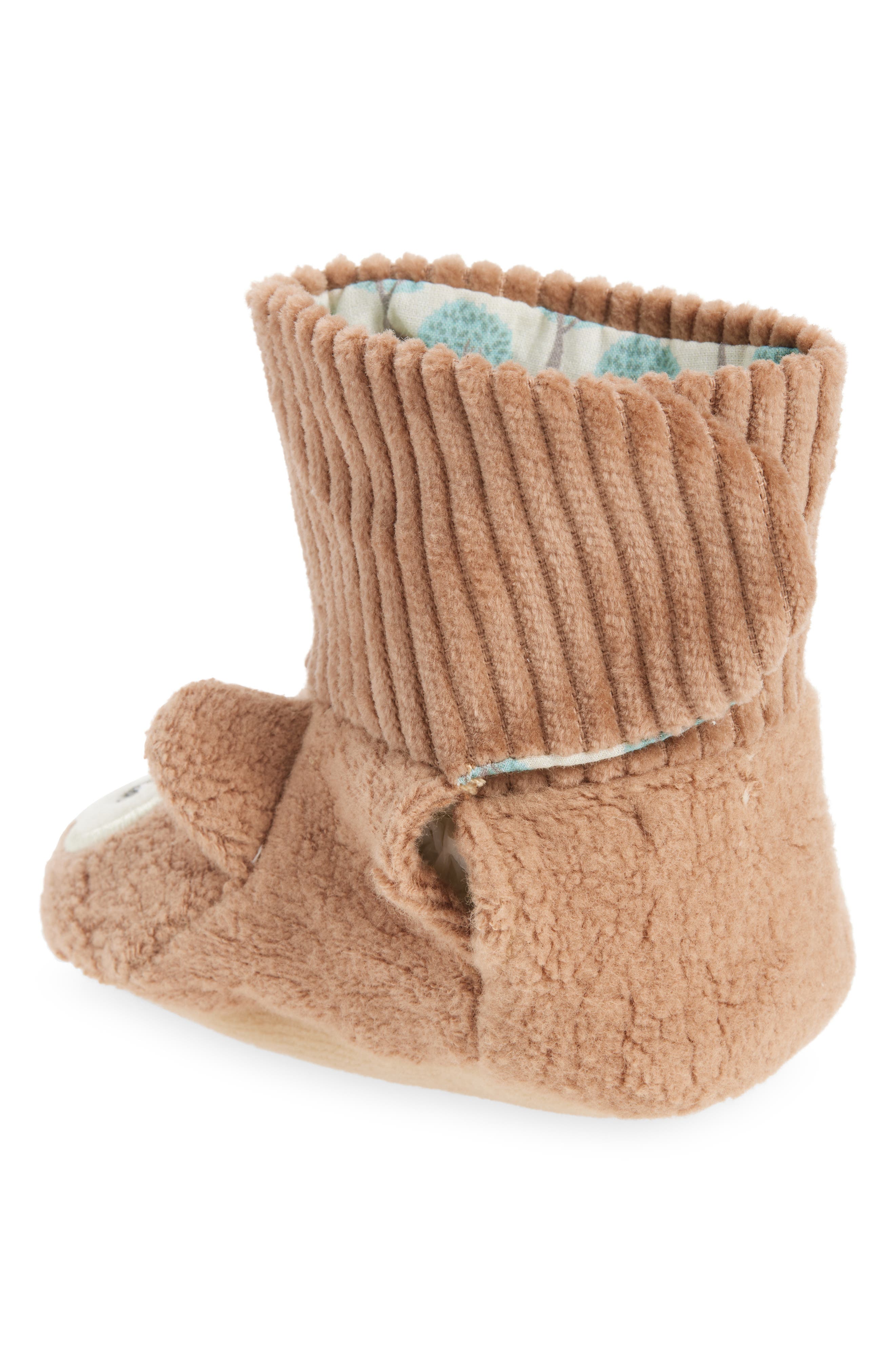 Organic Cotton Booties, Alternate, color, BROWN