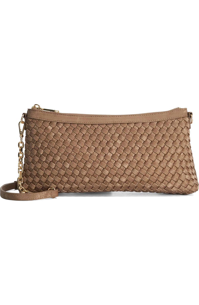 Dune London Earlington Small Zip Shoulder Bag, Main, color, Bronze