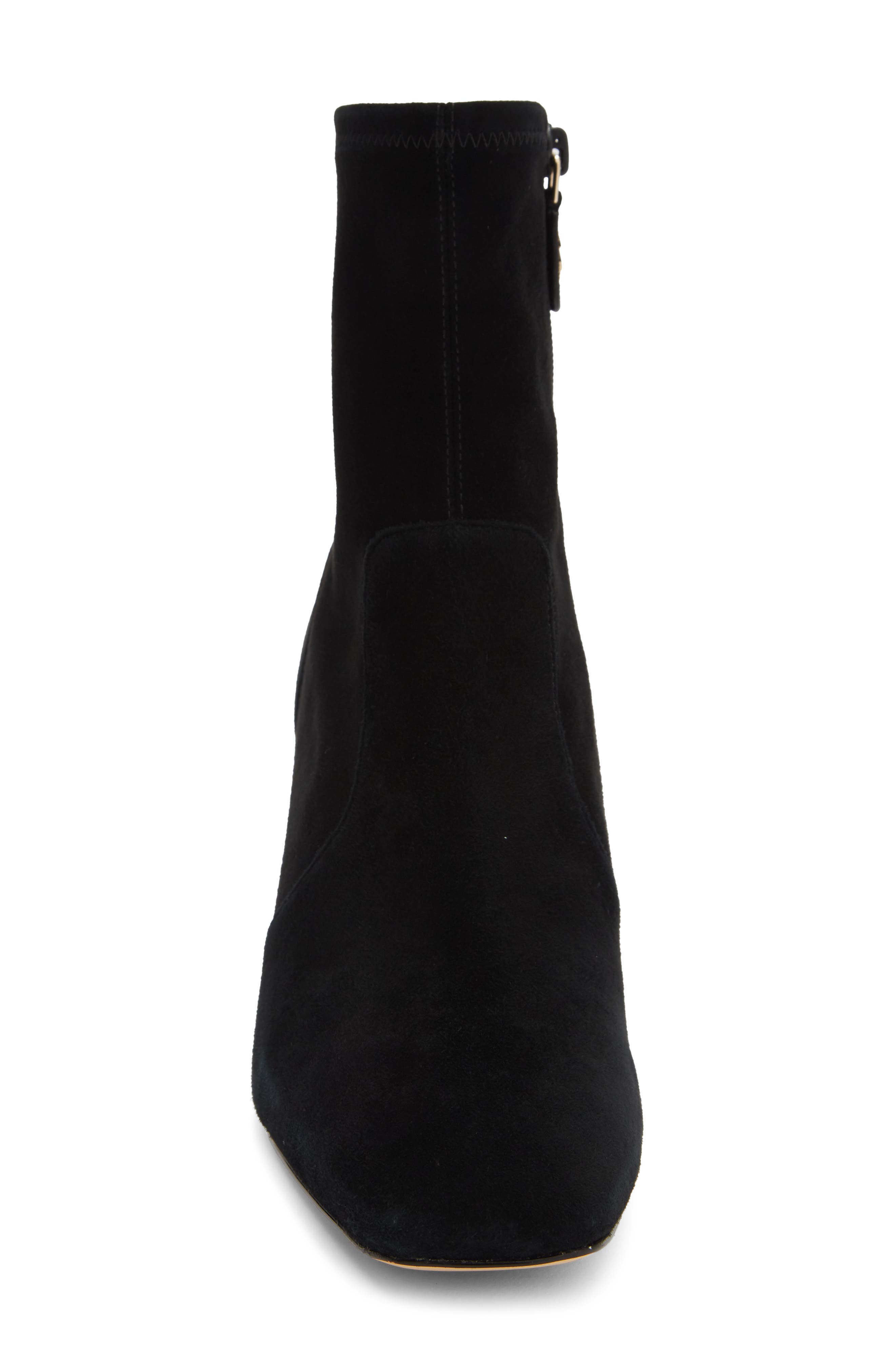 Smna Stretch Leather Bootie, Alternate, color, BLACK STRETCH SUEDE