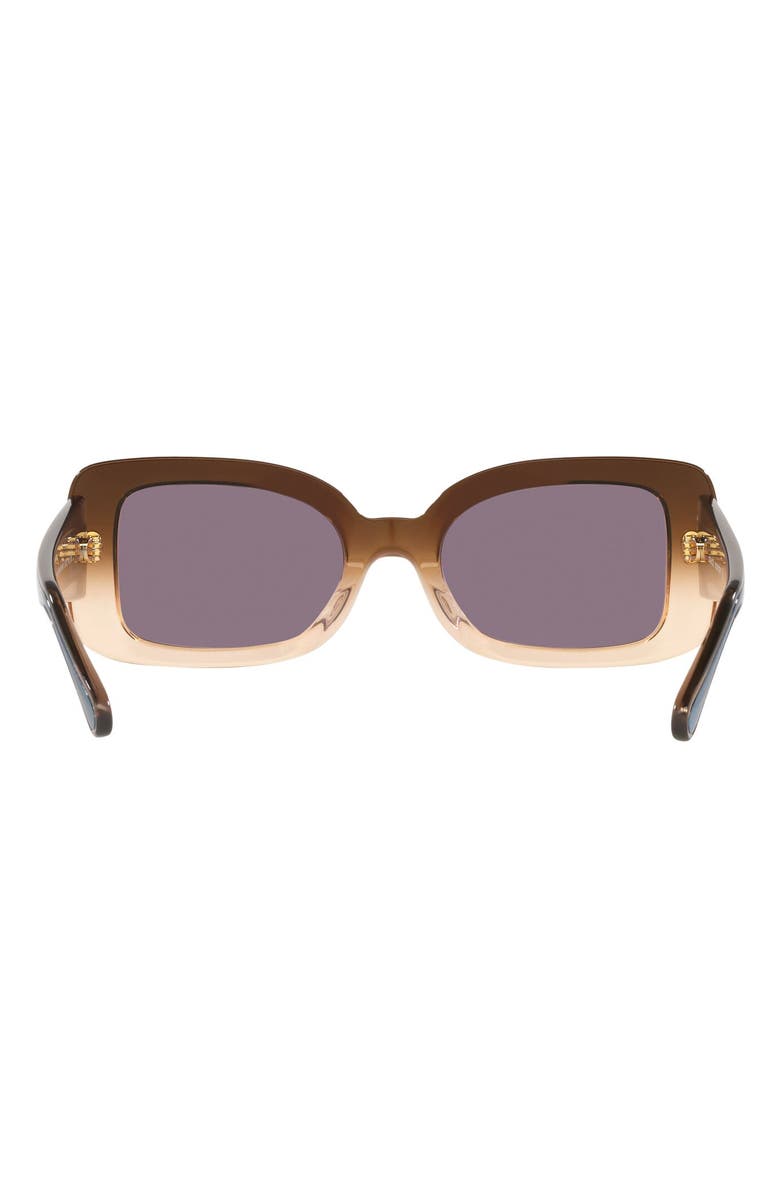 COACH 51mm Rectangular Sunglasses, Alternate, color, 