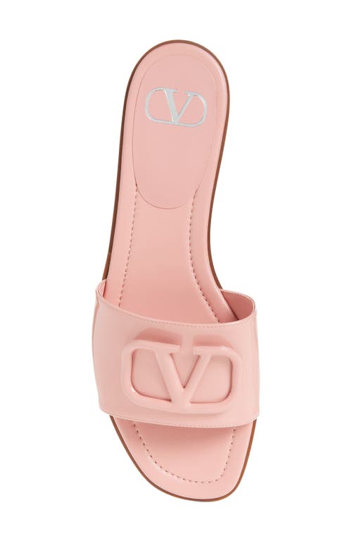 Valentino Garavani Vlogo Signature Slide Sandal In Pink