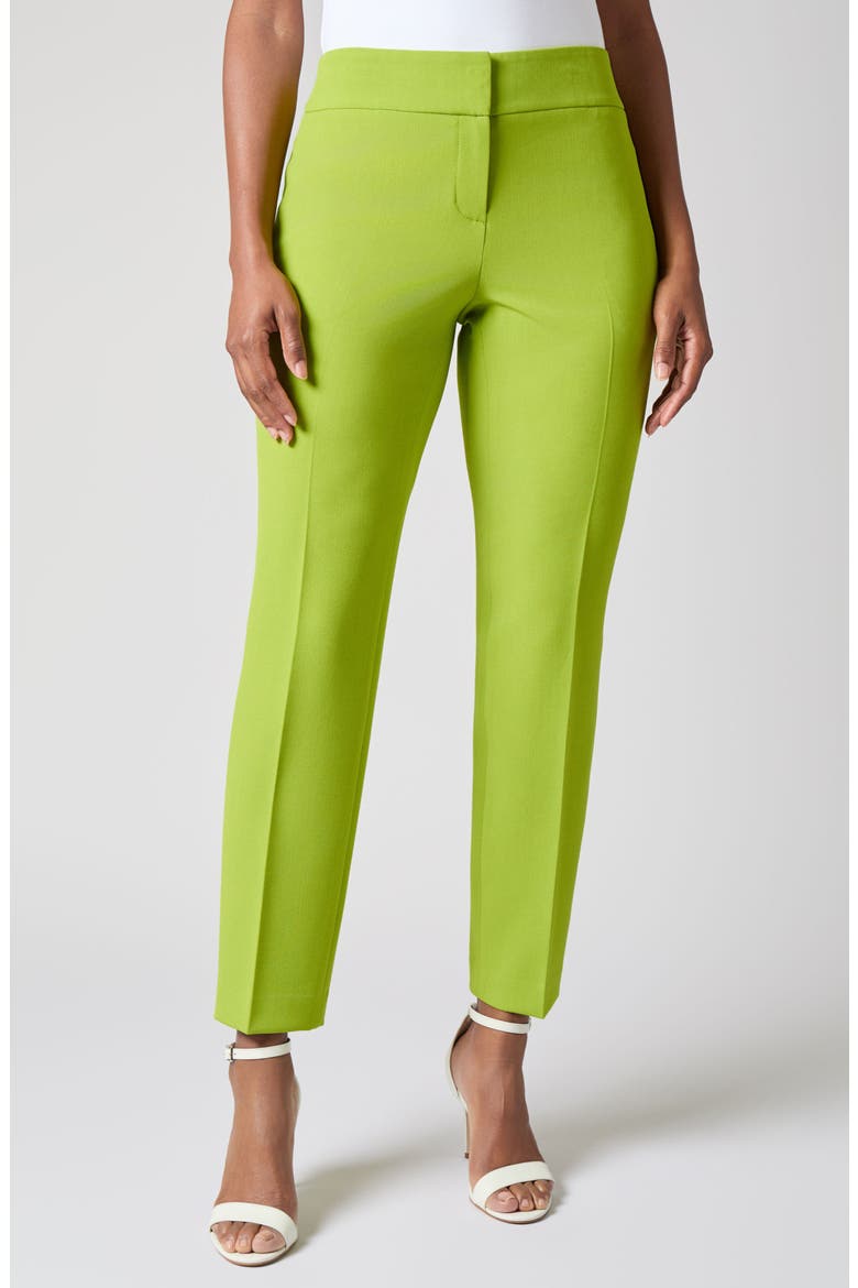 Flat Front Slim Pants, Main, color, KIWI