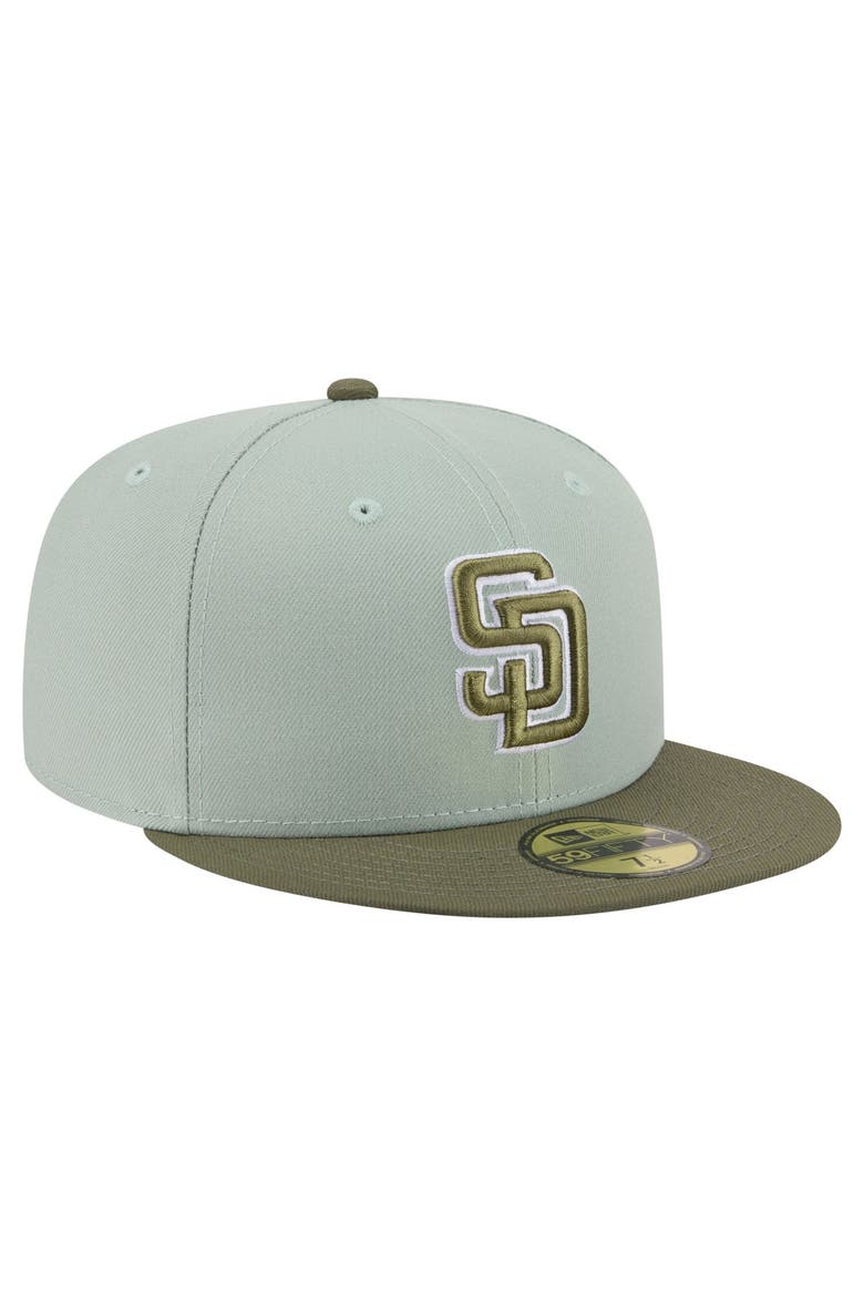Men's New Era Green/Olive San Diego Padres Color Pack 59FIFTY Fitted Hat, Alternate, color, Green